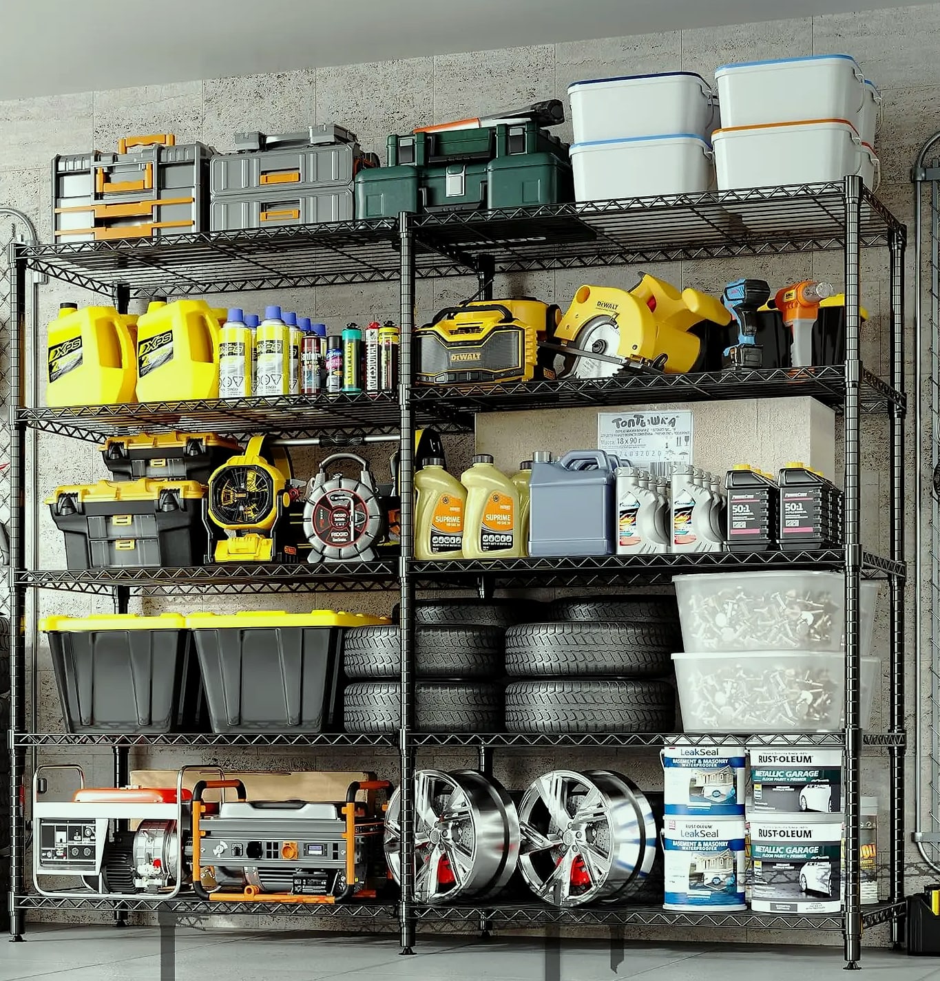 TWISTER.CK Heavy Duty Metal Shelving Unit 4/5 Tier