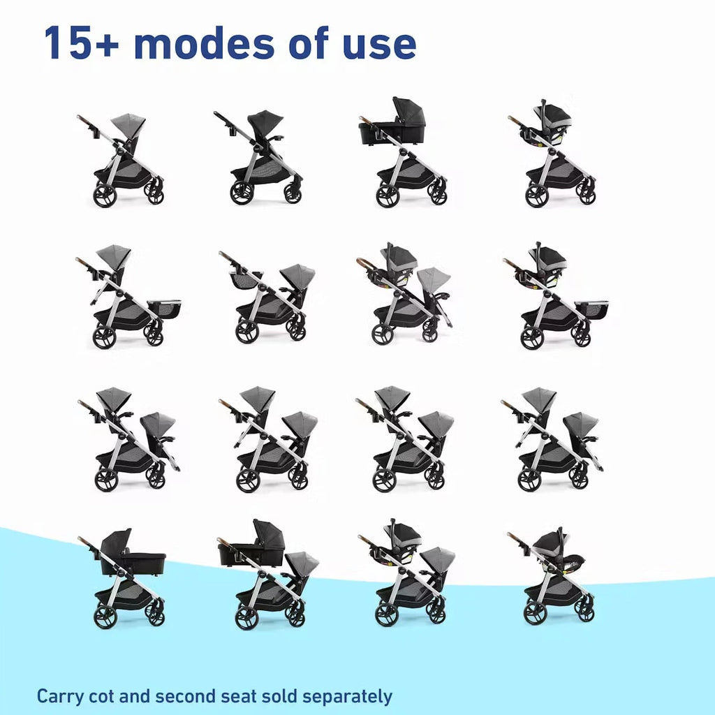 Graco Modes Nest2Grow DLX Travel System Riordan Fashion NEW! SnugRide SnugFit