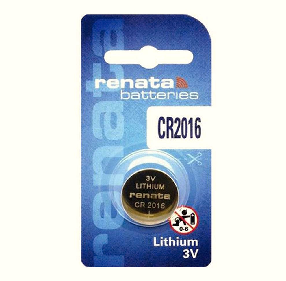 Renata CR2016 3V Lithium Coin Battery Blister Pack
