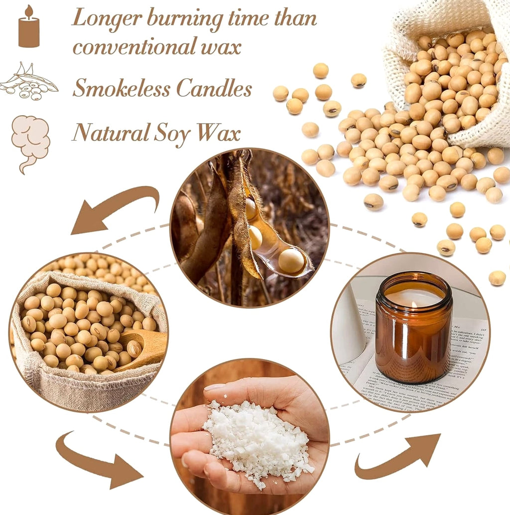Soy Wax for Candle Making - Natural Soy Wax Flakes, DIY Scented Candles, Bulk