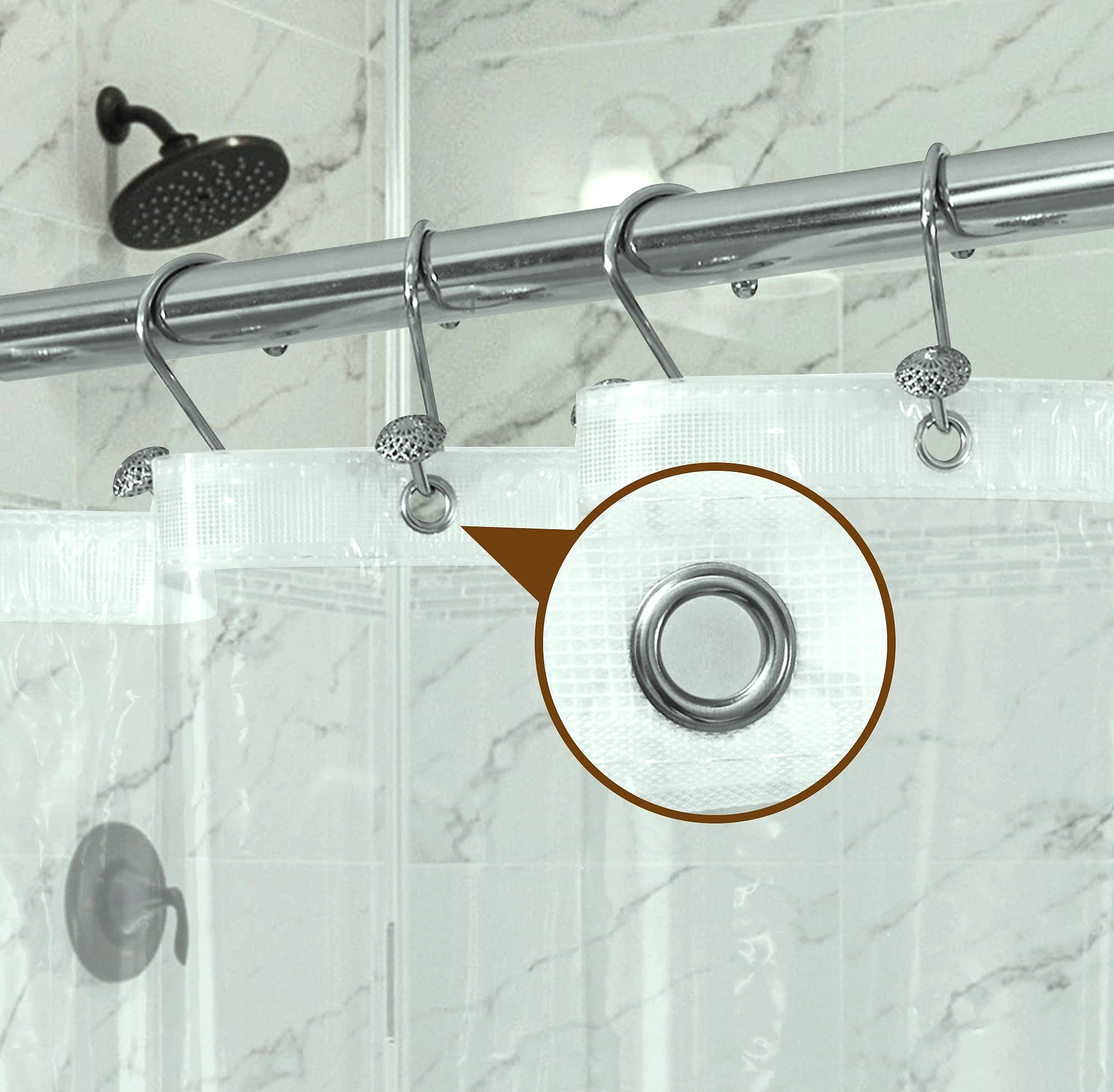 Barossa Design Clear Shower Liner 72 inch Standard Size