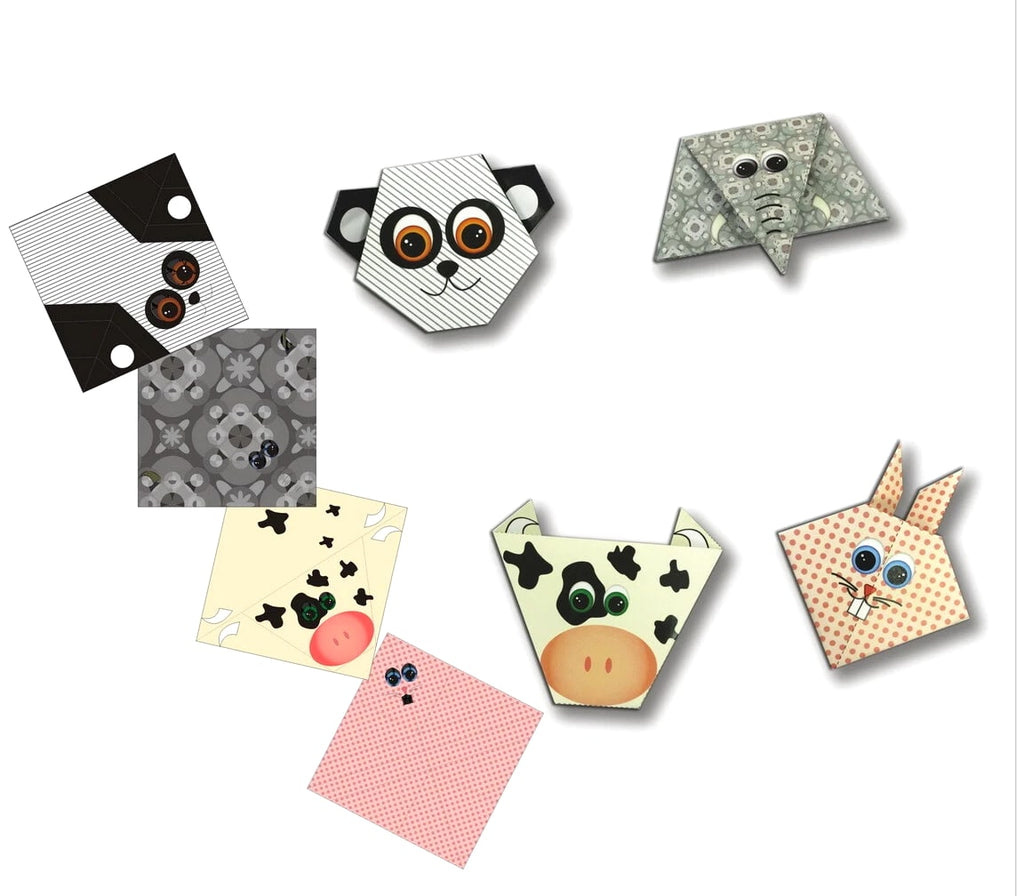 4 Sets Origami Folding Paper DIY Instructional Animal Craft Paper 4 Patterns