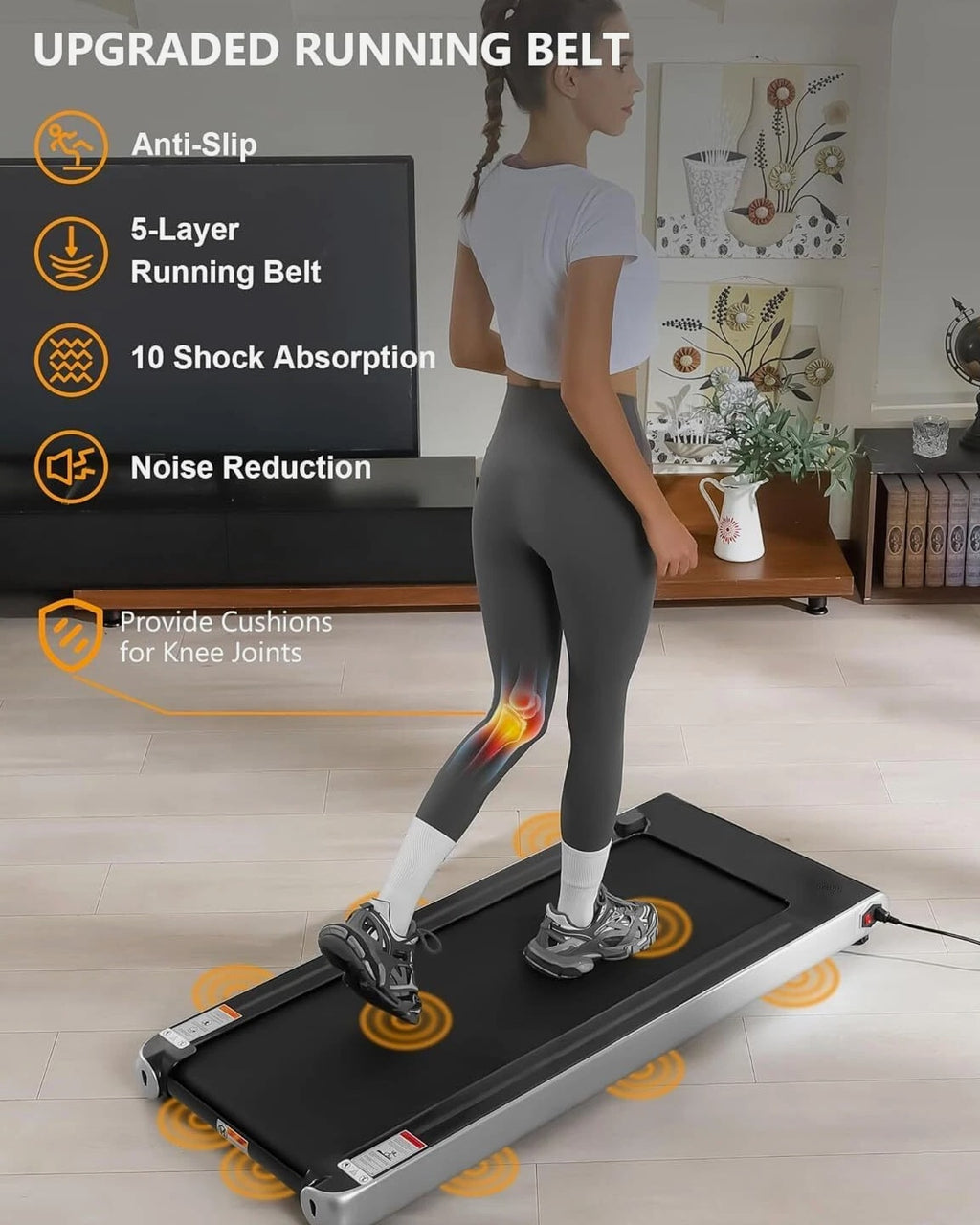 2.25HP Walking Pad Treadmill with Remote, Incline Walking Pad, Home Use