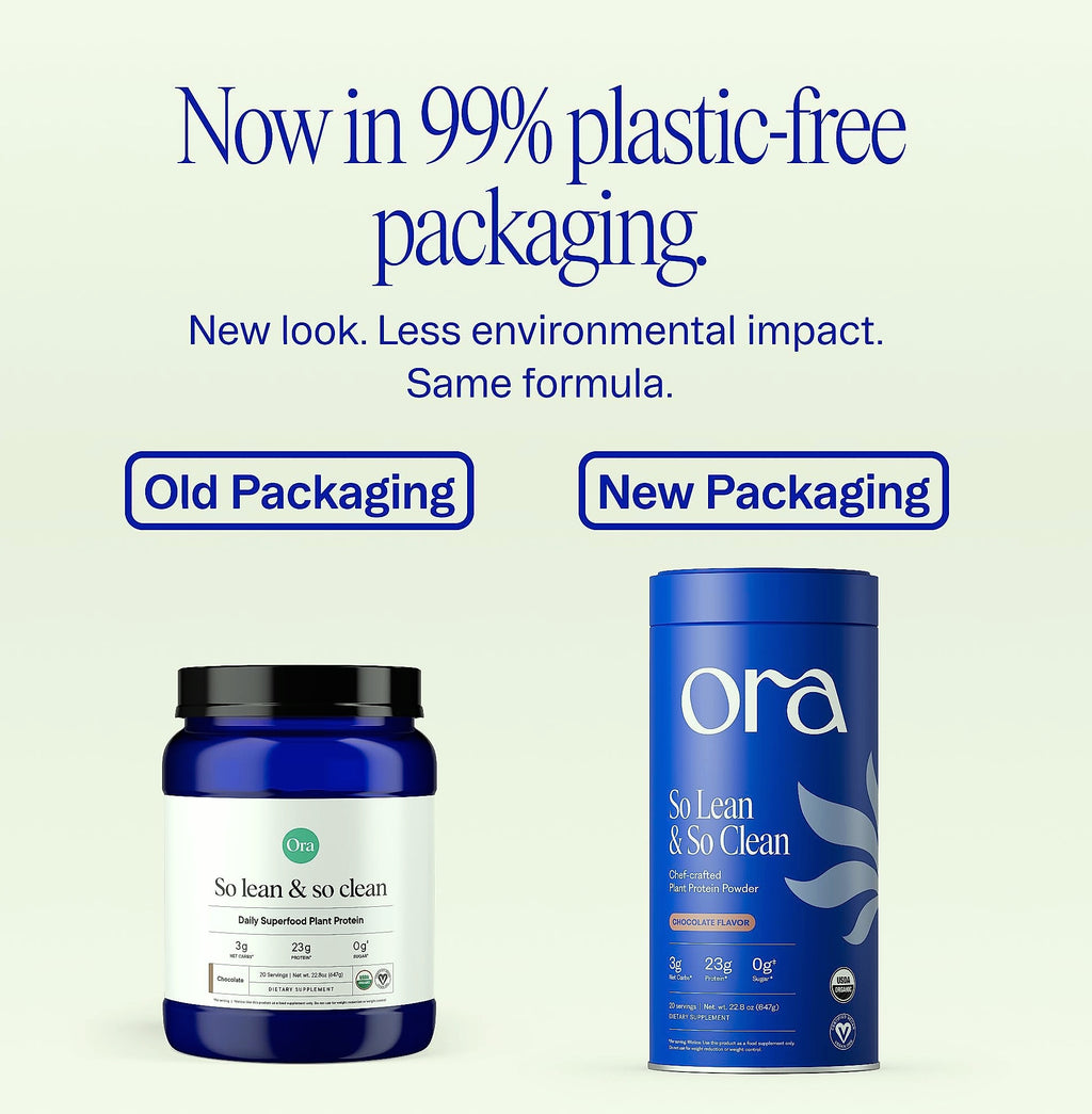 Ora Organic Vegan Protein Powder, 23g Plant Protein, Chocolate