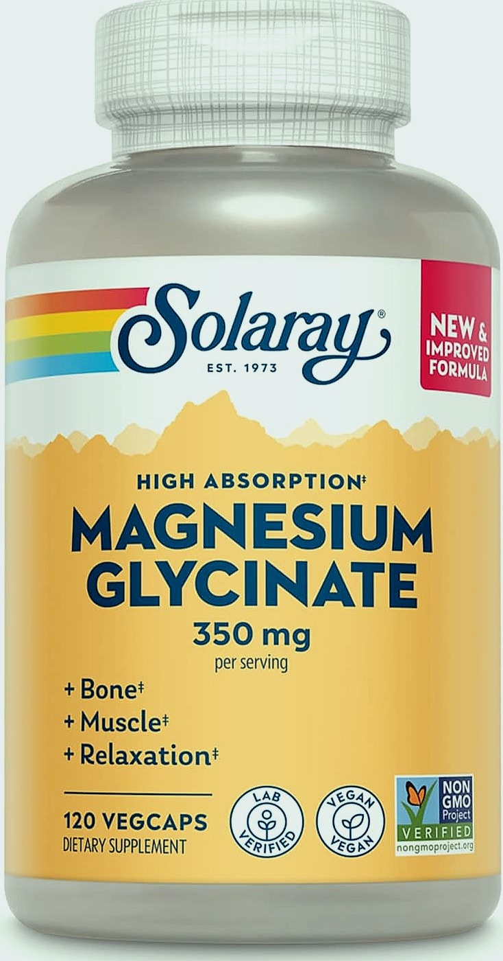 Solaray Magnesium Glycinate 350mg Chelated Capsules