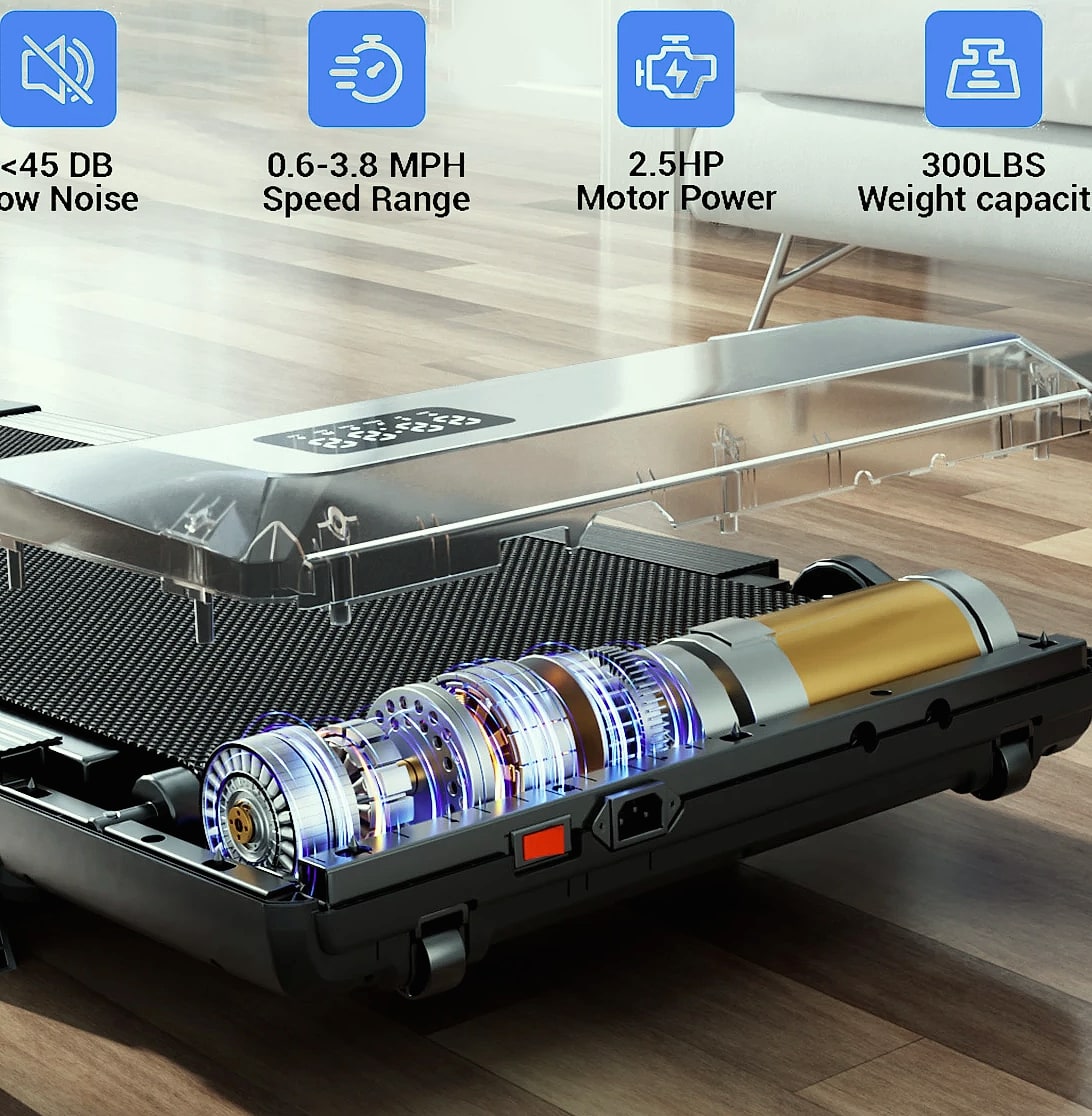 Superun 2.5HP Foldable Under Desk Treadmill Walking Pad