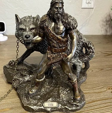 Nordic Mythology Tyr God Resin Statue 15cm Decorative Figure