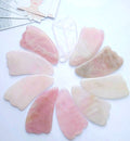 Set of 10 Rose Quartz Gua Sha Stones - 100% Genuine Facial Massage Tools