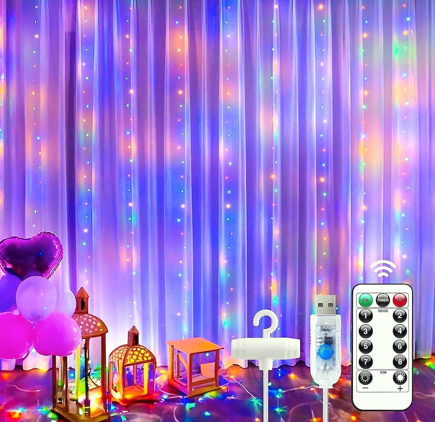 Minetom 300 LED Dimmable Fairy Lights with Remote and Timer