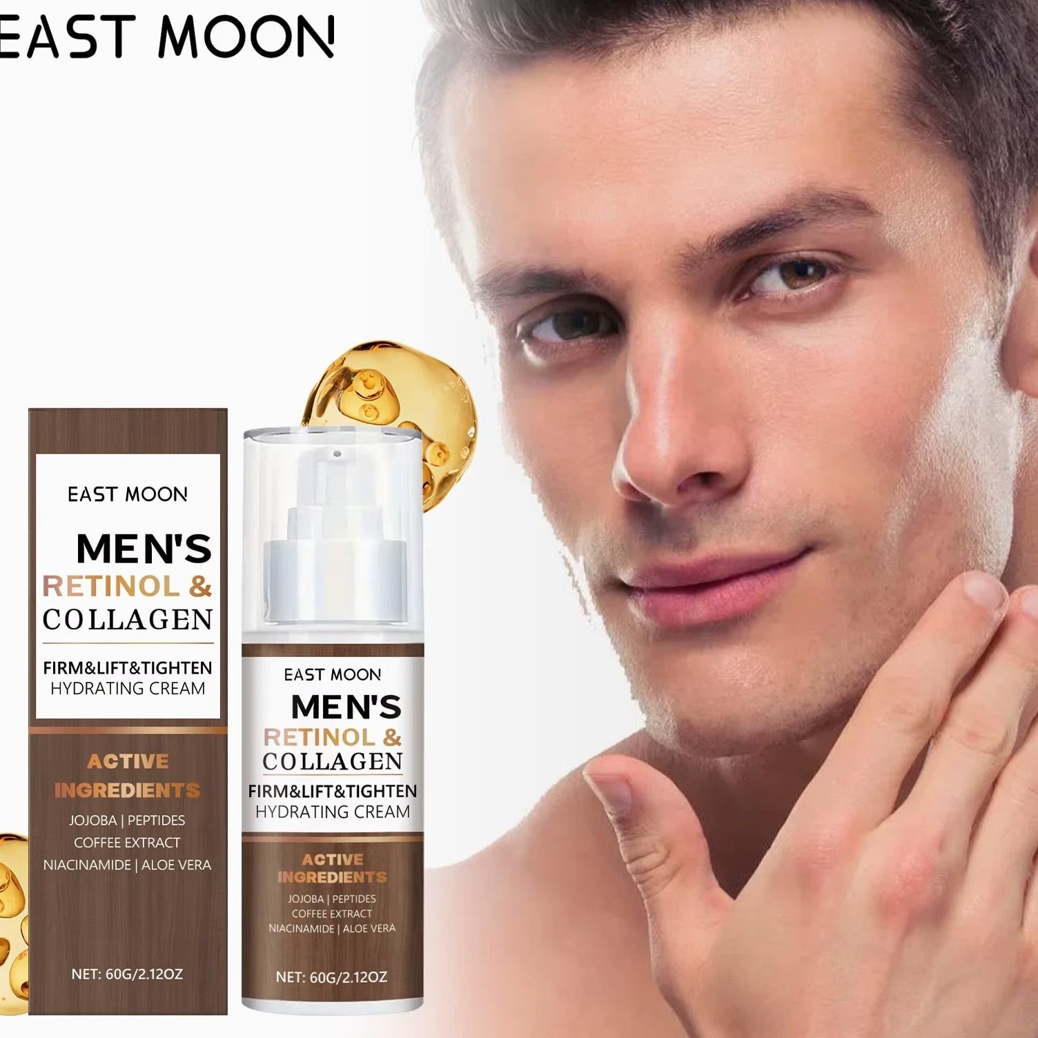 Men's Retinol Collagen Moisturizer - Anti-Aging Face Cream to Reduce Fine Lines