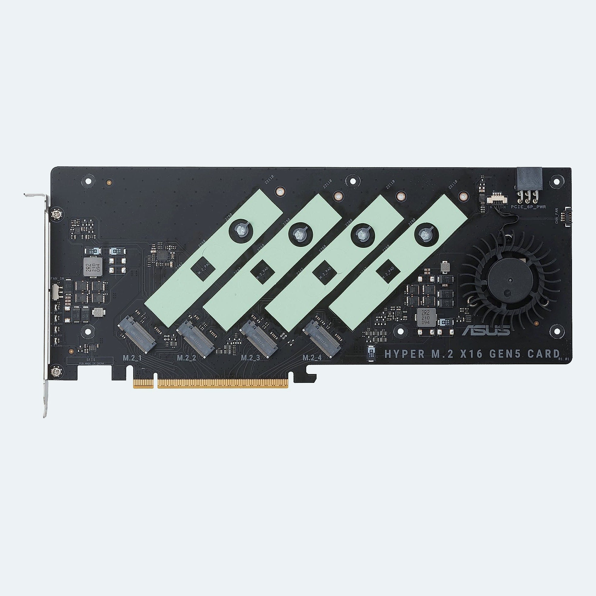 ASUS Hyper M.2 x16 Gen5 NVMe adapter card PCIe 5.0 quad M.2