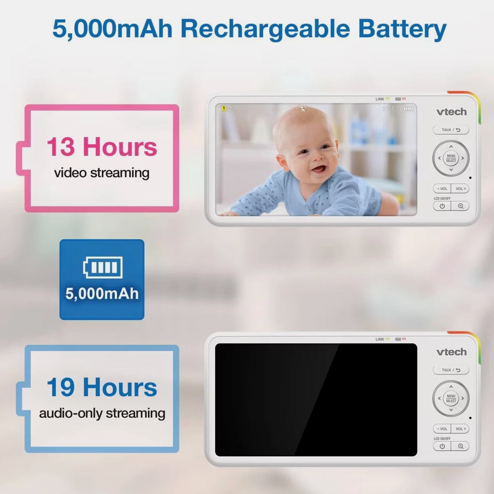 V-Tech 5.5" HD Smart Fixed Position Video Baby Monitor