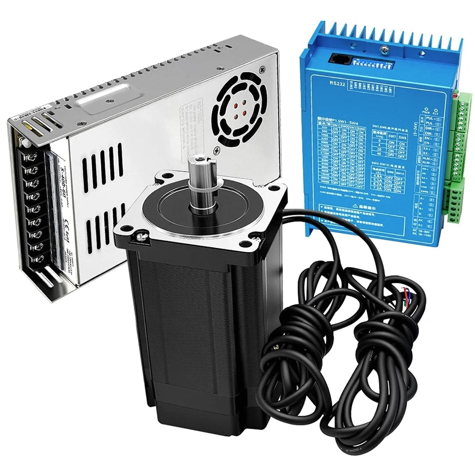 1/5-Axis NEMA34 Closed-Loop 86-Step Hybrid Stepper Motor Driver Power Supply Kit
