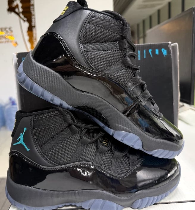Jordan 11 Retro Gamma Blue Black 2025 Men's High Top Basketball Shoes
