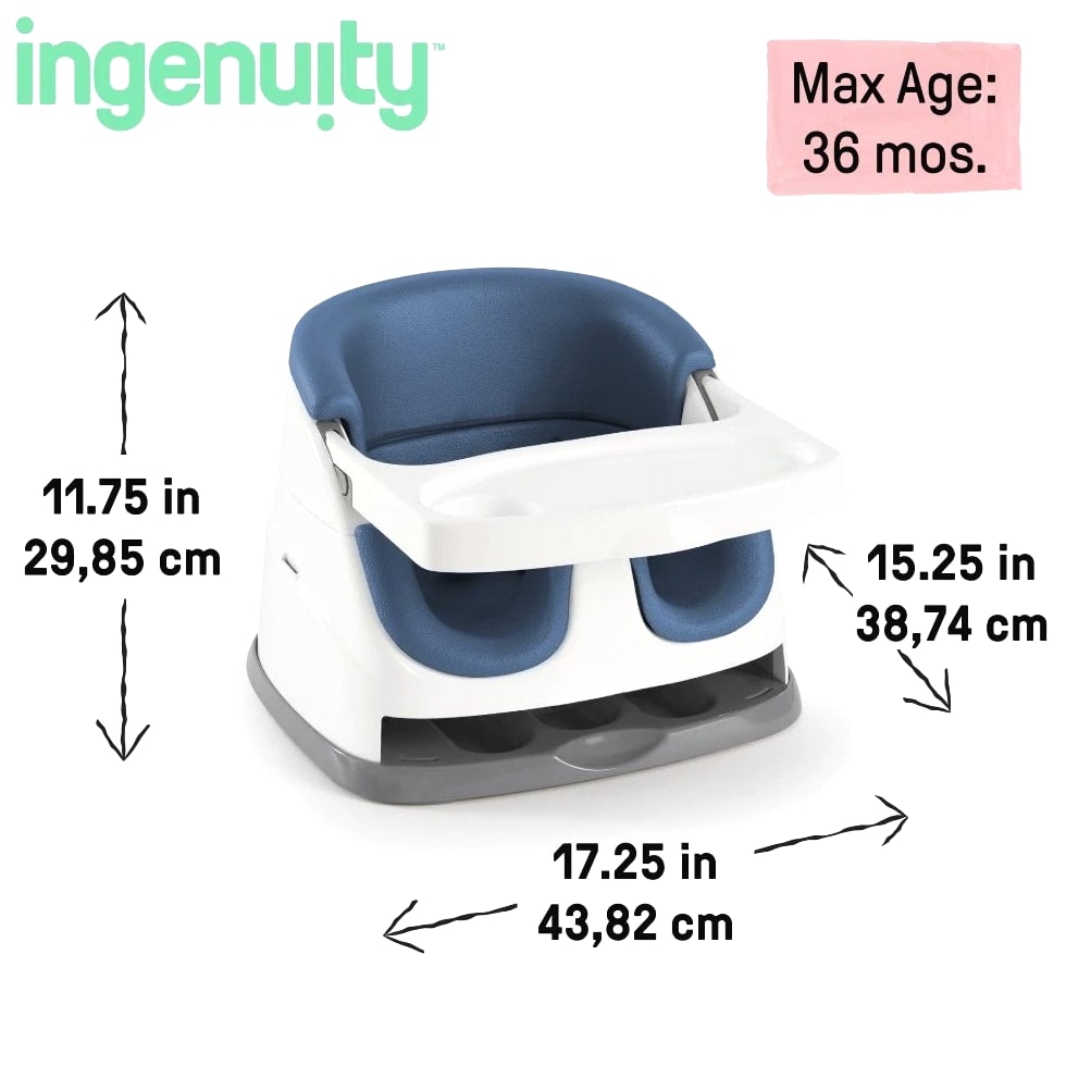 Baby Base 2-in-1 Booster Feeding High Chair and Floor Seat with Self