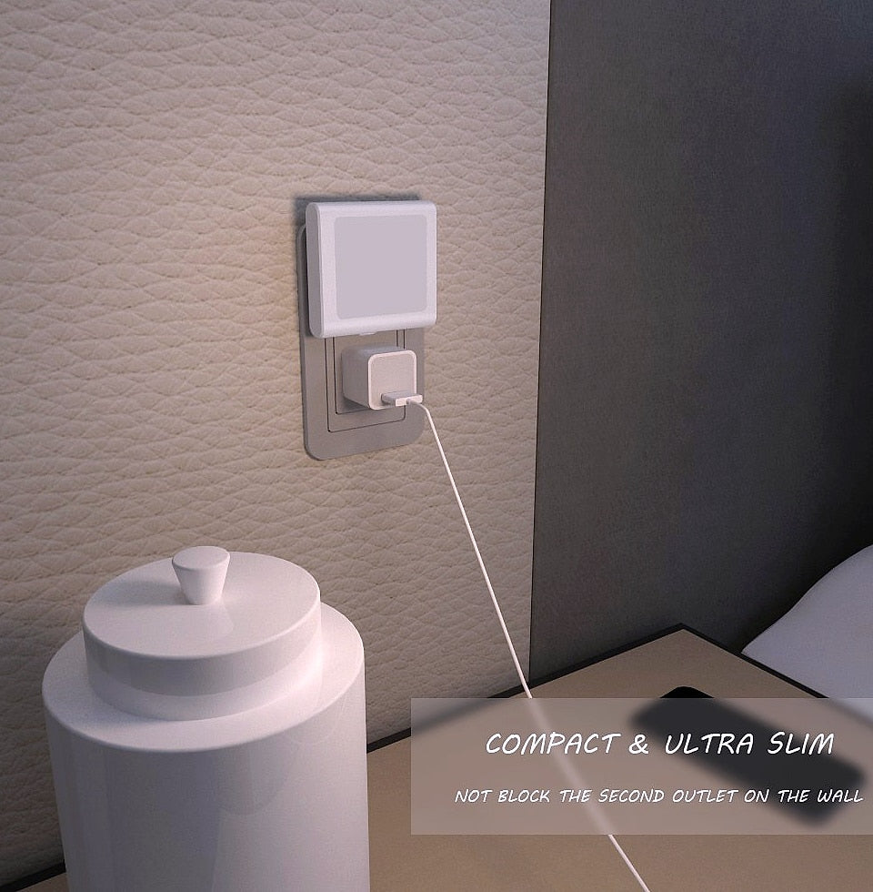MAZ-TEK Plug-in Dimmable LED Night Light with Auto Sensor, 4 Pack