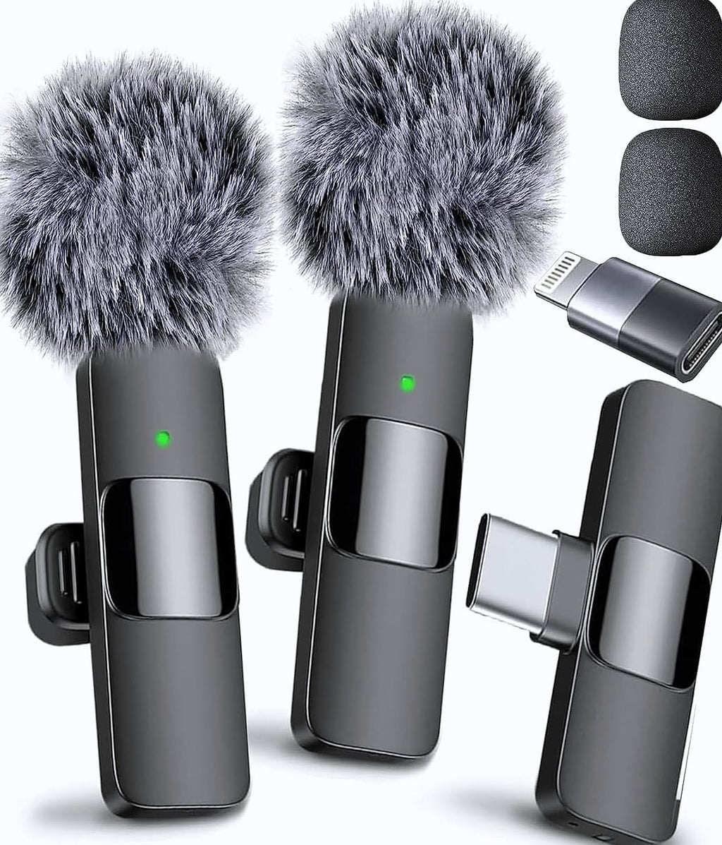 Mini Mic Pro Wireless Lavalier Microphone 2-Pack