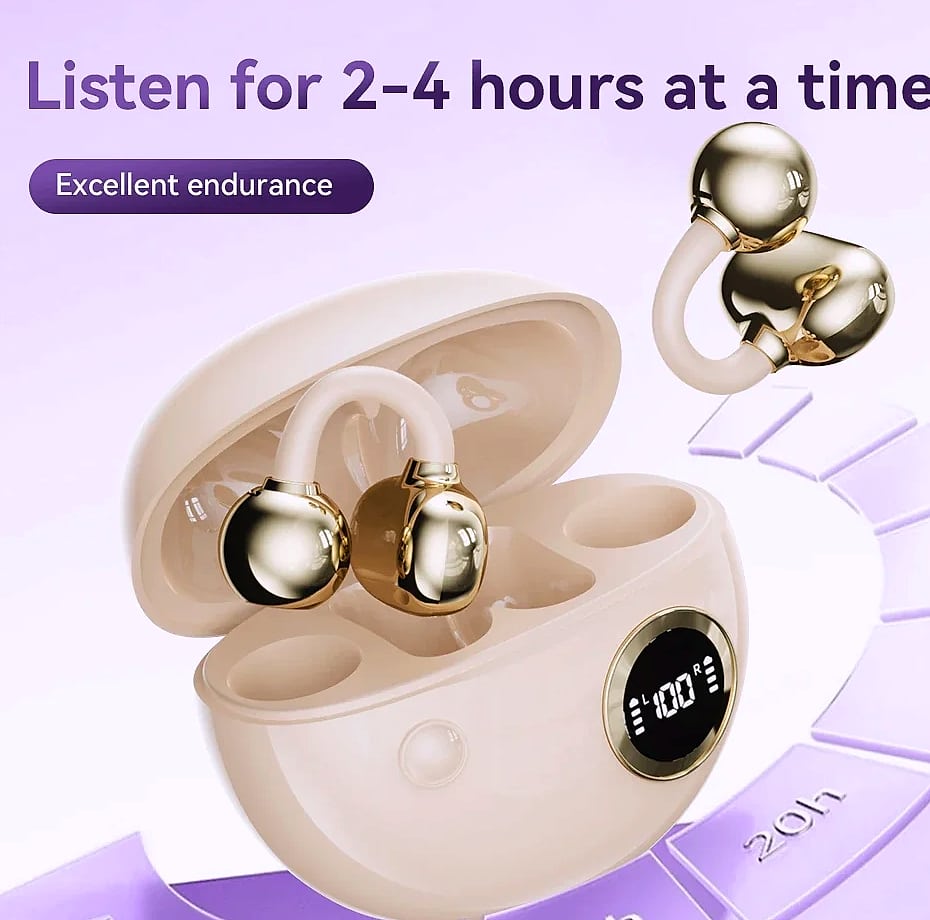 Wireless Ear Clip Bluetooth Headset with 13mm Driver