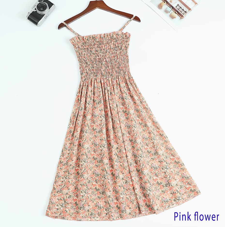 XIBUSANA Chiffon Mini Dress Sleeveless High Waist Summer