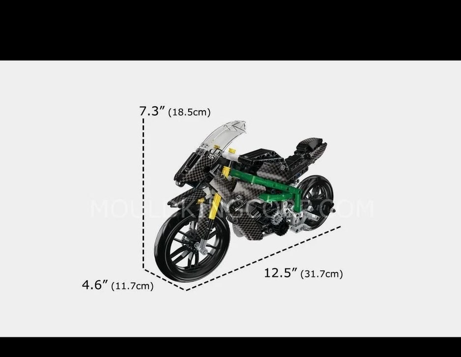 Motorcycle Building Kit 23002 - DIY Model Bike Toys for Kids & Adults 14+, 639 pcs