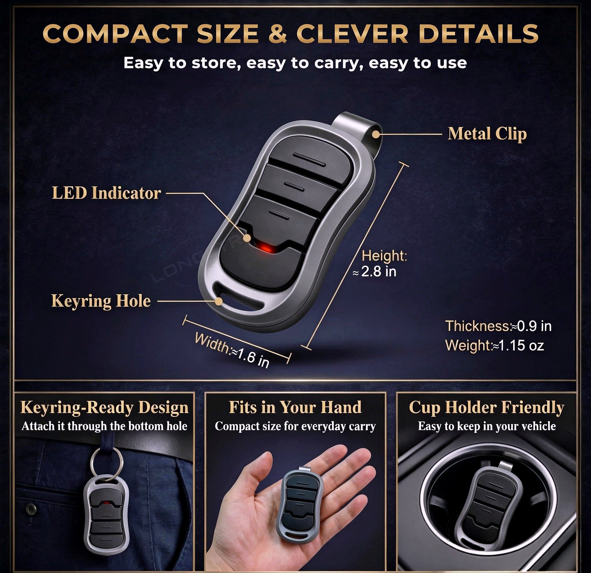 LongCtrl Genie G3T-R G3T-BX Garage Door Remote Replacement
