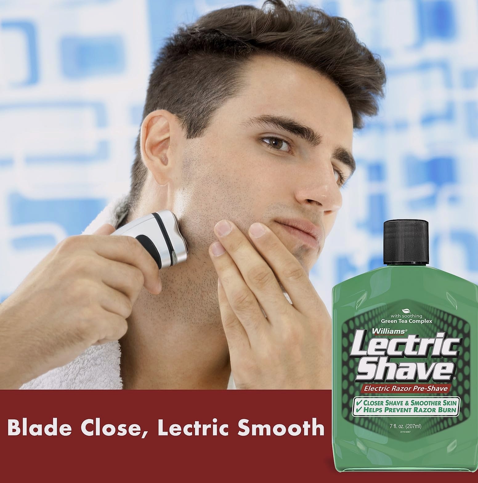Williams Lectric Shave Electric Razor Pre-Shave, 7 oz