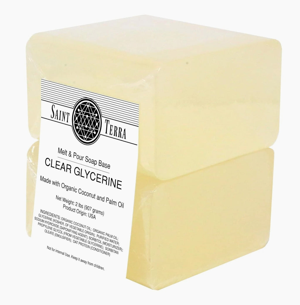 Organic Oil Clear Glycerine Melt & Pour Soap Base - 2 Pounds