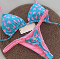 Women's Bikini Split Print Swimwear G-string Beach