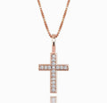 TOPGRILLZ 925 Sterling Silver Ice Zircon Cross Pendant