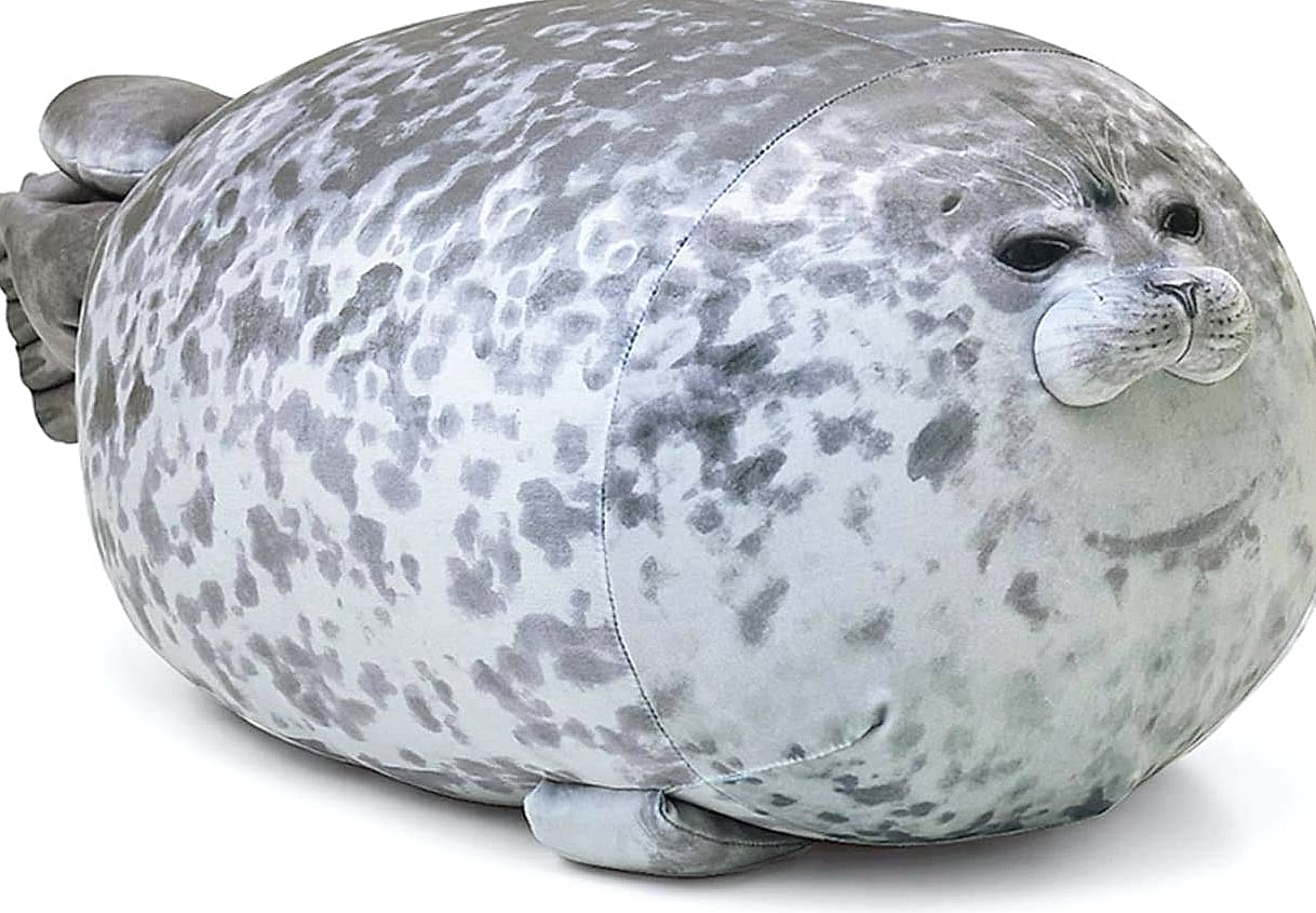 MerryXD Chubby Blob Seal Pillow Plush Toy, 13 Inch