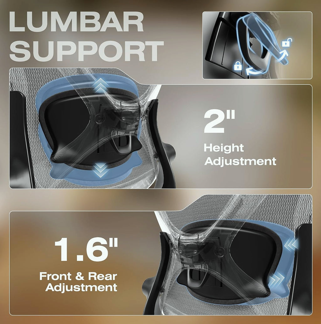 ELABEST X100 Ergonomic Mesh Office Chair with Lumbar Support