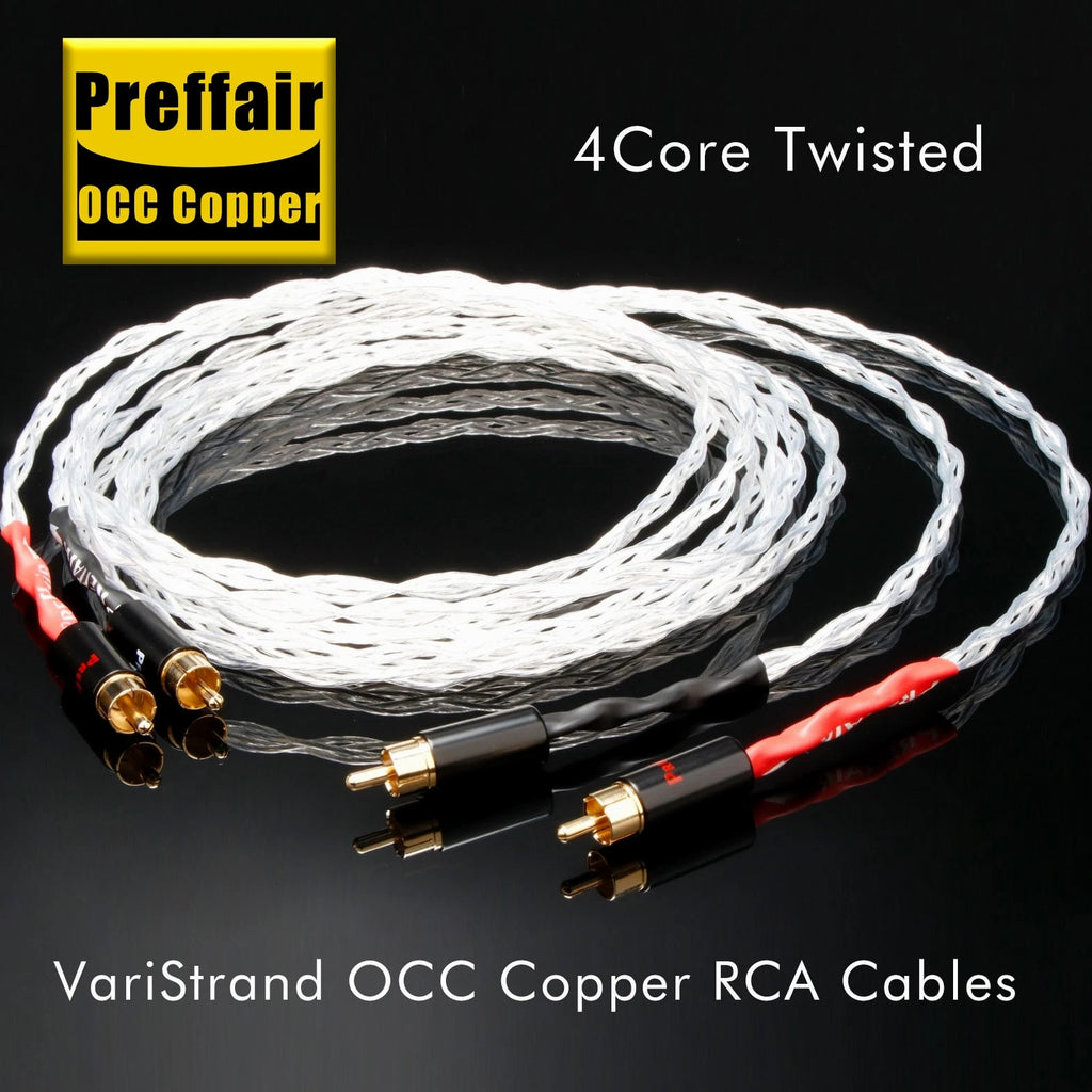 OCC Silver Plated HiFi RCA Cable Audio Cable Amplifier CD Adapter Signal Wire