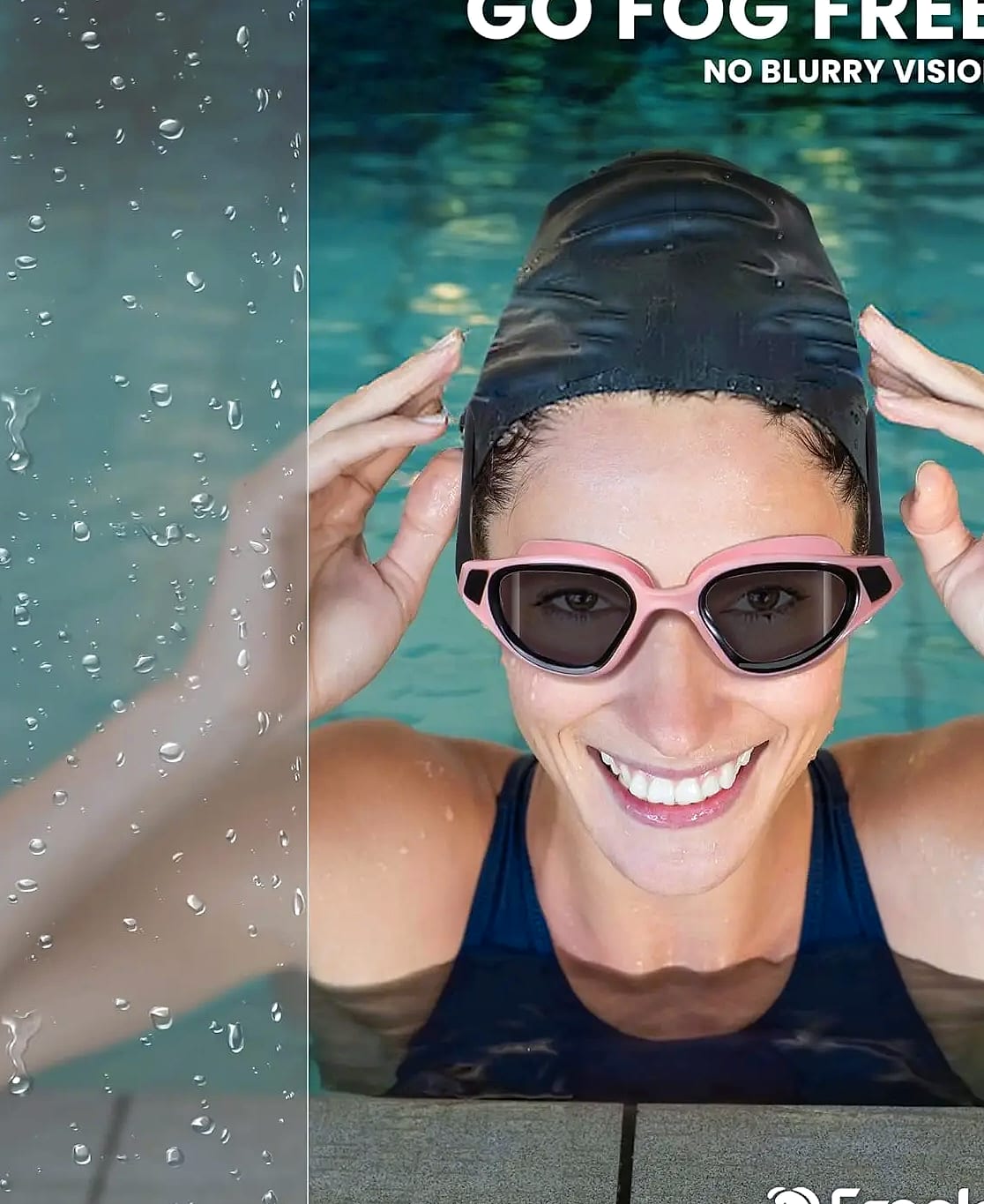 Polarized Swimming Goggles with UV400 Protection and Anti-Fog Lenses