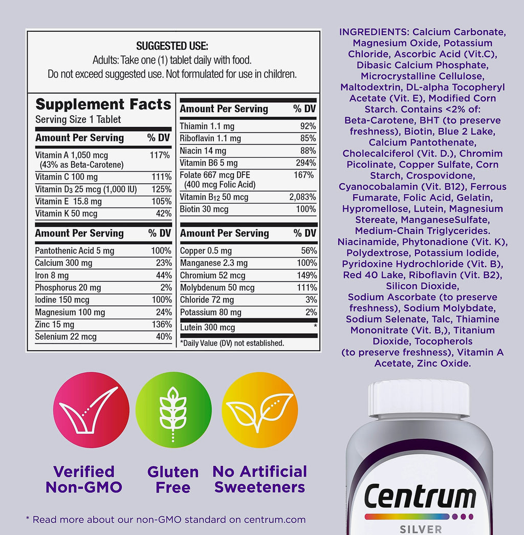 Centrum Silver Women's Multivitamin for Women 50 Plus