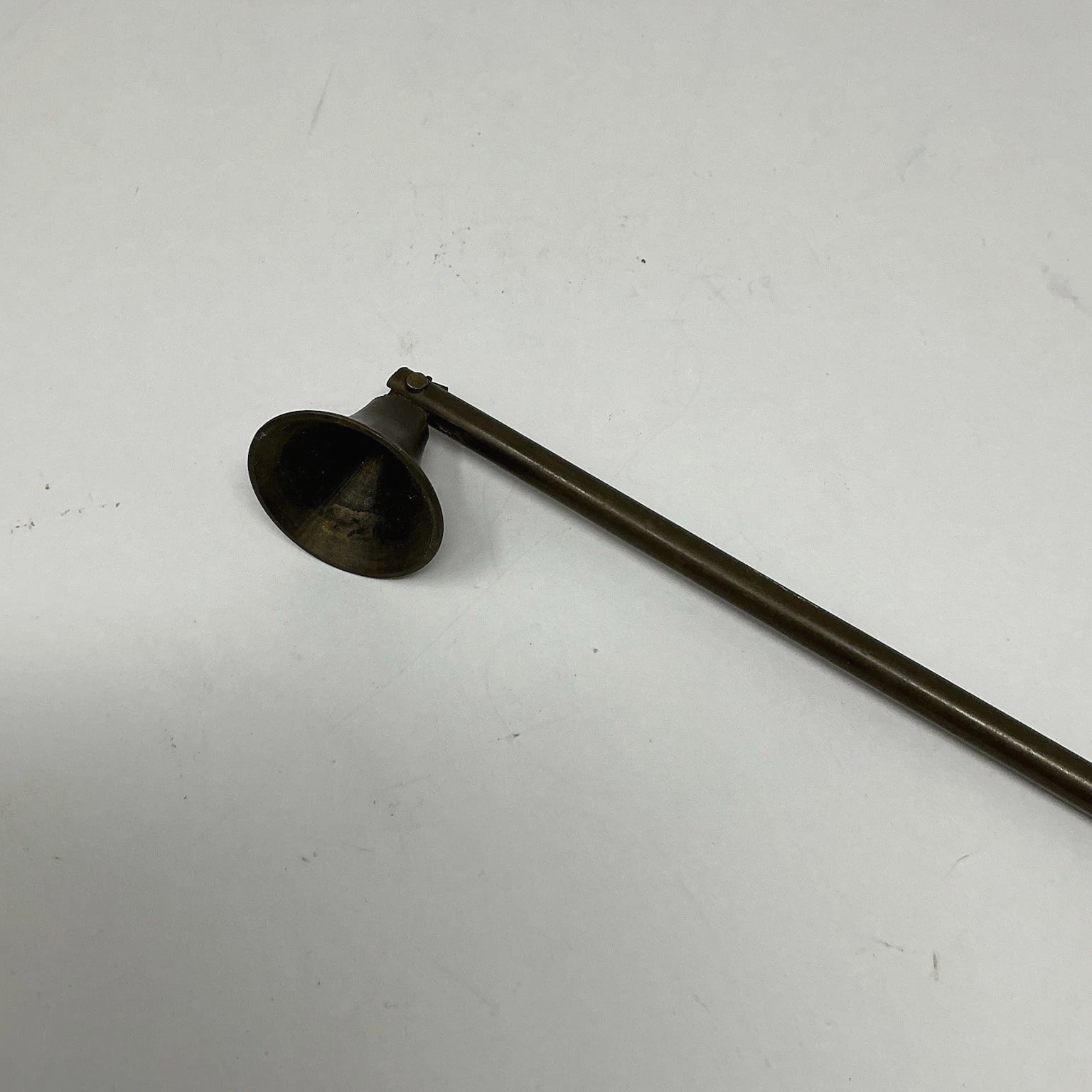 Vintage Brass Candle Snuffer with Wick Pull Antique 18th 19th Century Style