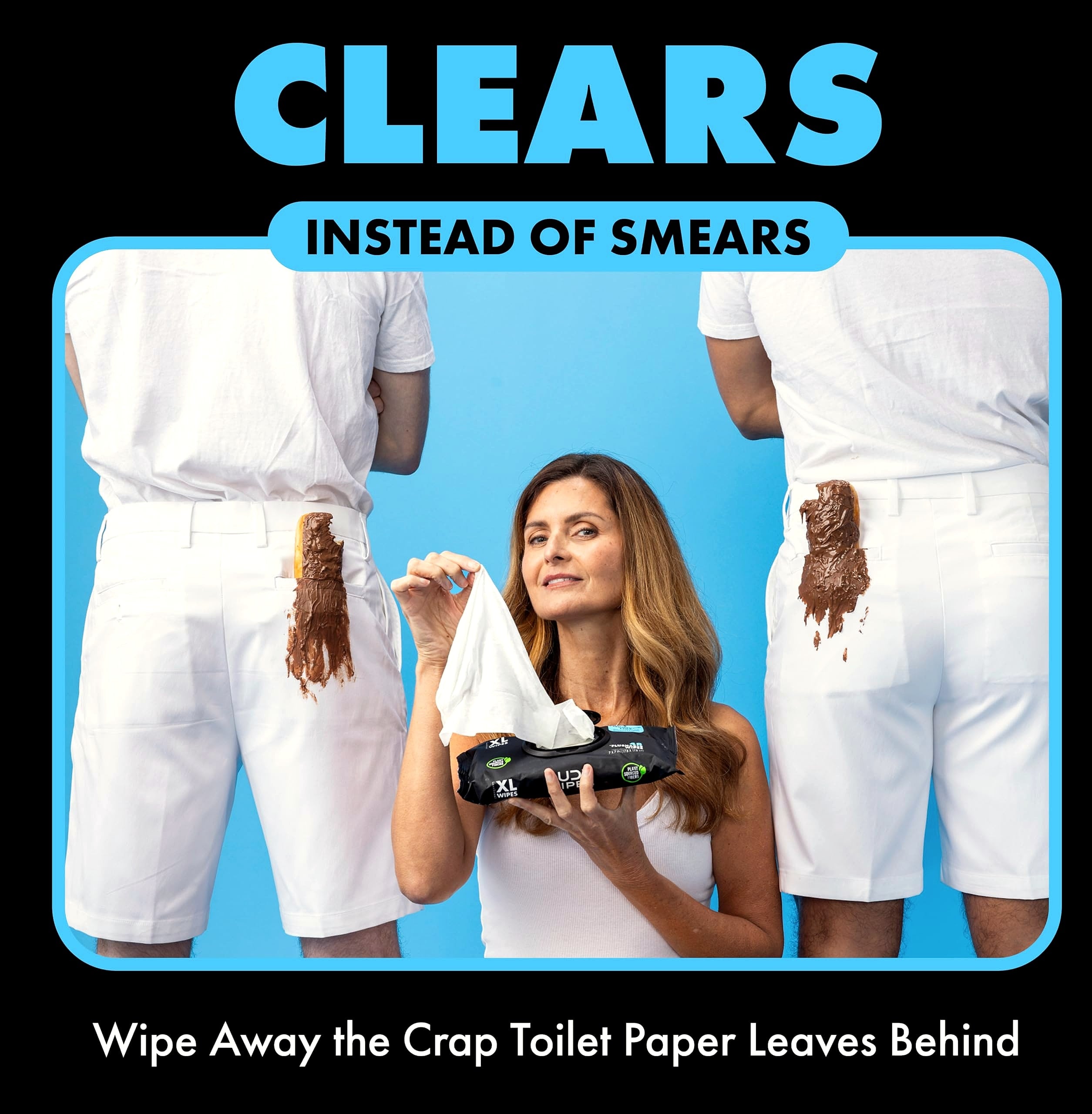 DUDE Wipes Unscented Flushable Wipes for Adults, 6 Pack