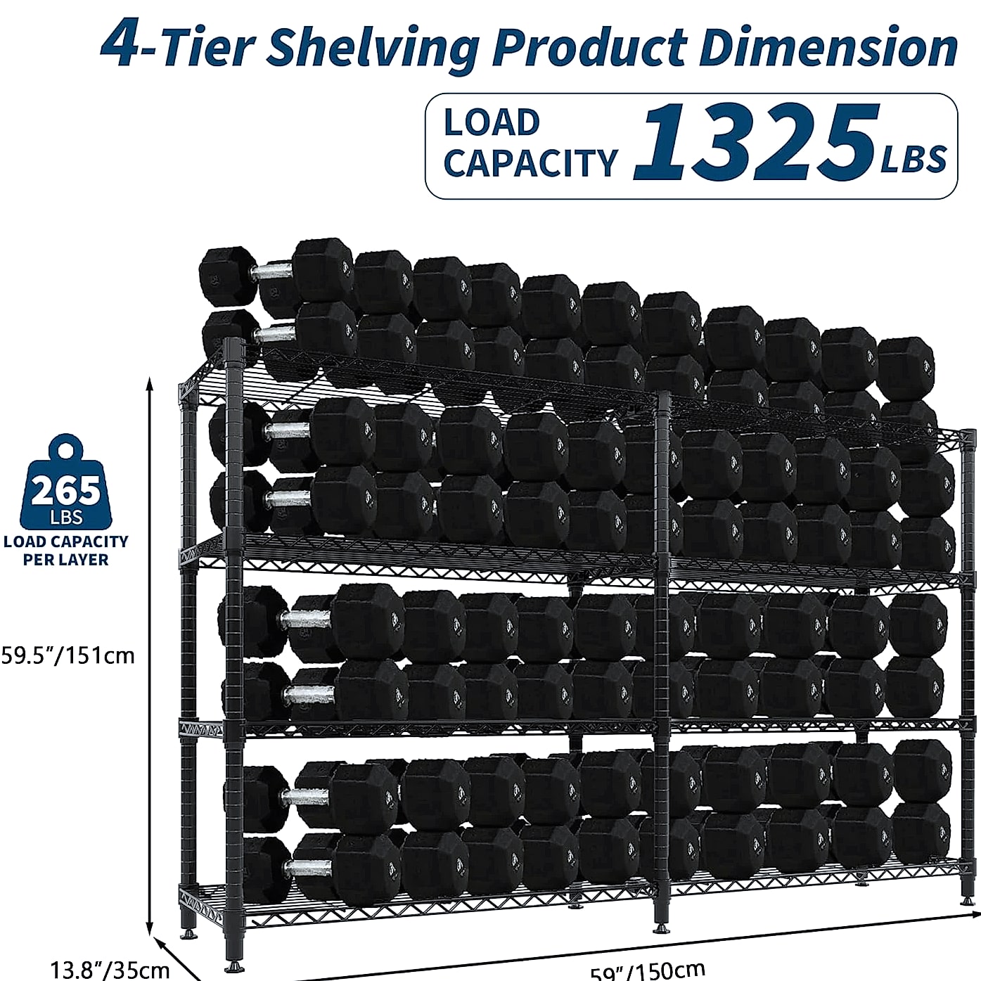 TWISTER.CK Heavy Duty Metal Shelving Unit 4/5 Tier
