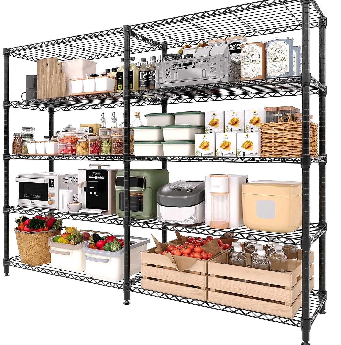 TWISTER.CK Heavy Duty Metal Shelving Unit 4/5 Tier