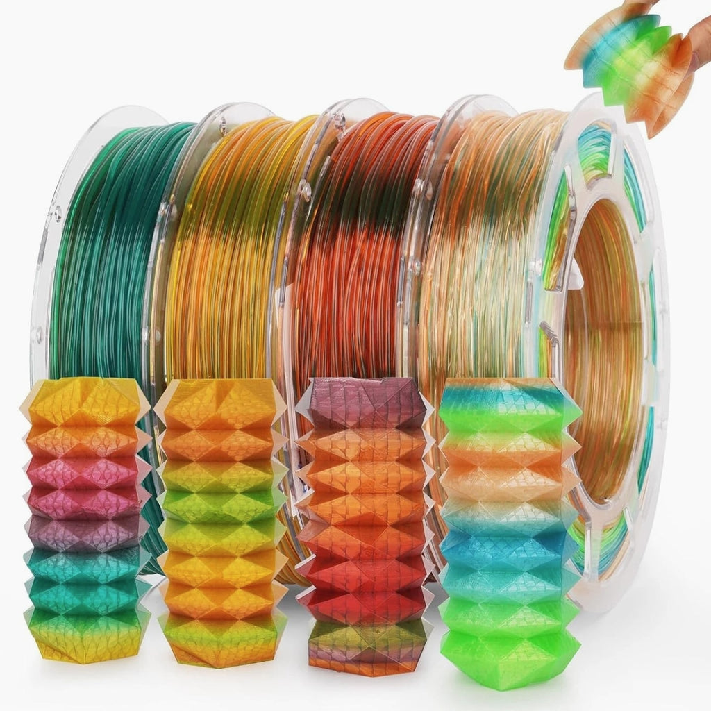 Color Change Flexible TPU 3D Printer Filament Set