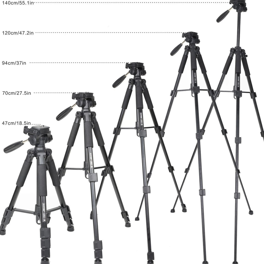 Zomei Q111 55" Heavy Duty Travel Tripod Tabletop Stand for DV DSLR Camera Phone
