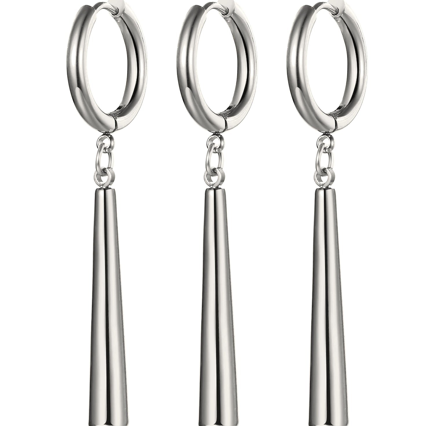 BONISKISS Zorro Dangle Earrings Stainless Steel Roronoa