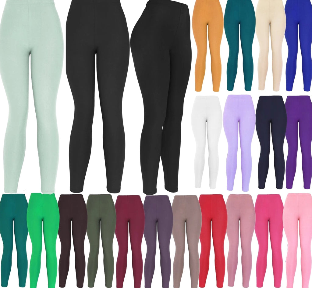 Ultra Soft Solid Brushed Basic Full Regular/Plus Size Leggings Classic Leggings
