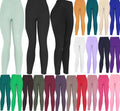 Ultra Soft Solid Brushed Basic Full Regular/Plus Size Leggings Classic Leggings