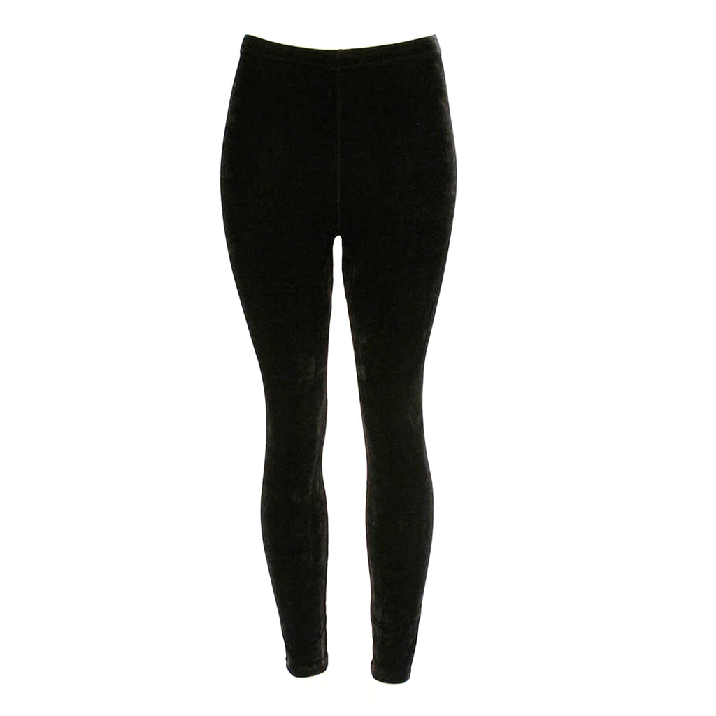 Women Slim Fit Velvet Velour Punk High Waist Sexy Leggings - S M L