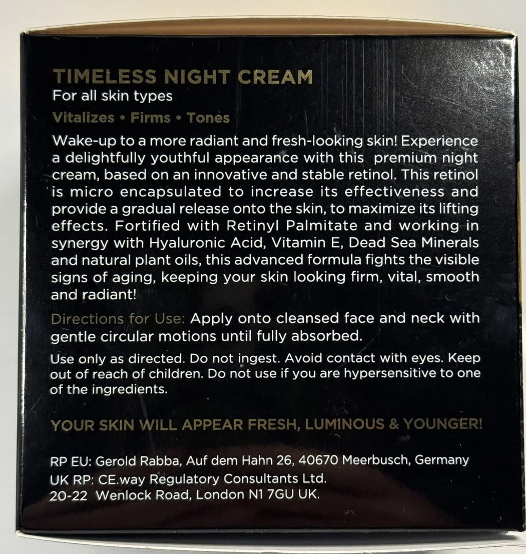 Edom Retinol++ Night Cream 50ml Anti Aging 50+ Hyaluronic Acid Vitamin E