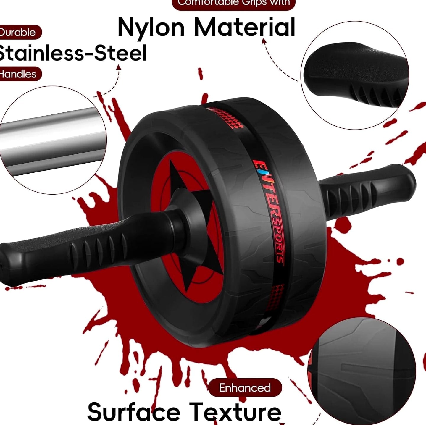Ab Roller Wheel for Abs Workout - Abdominal Exercise Equipment with 2 Knee Pads