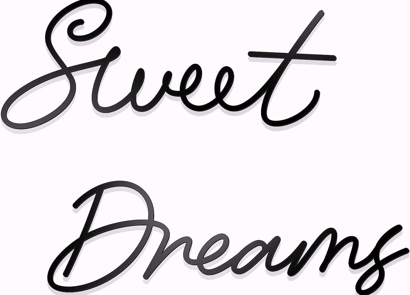 Zzbakress Sweet Dreams Metal Wall Decor for Bedroom