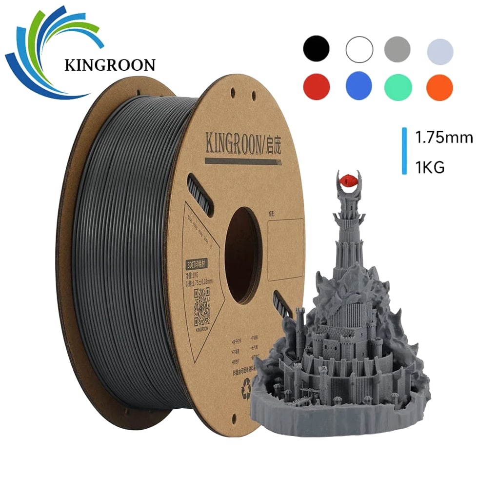 Standard 1KG PLA PETG TPU ABS Filament 1.75mm +/- 0.03mm No Bubbles 3D Printer