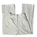 House of Harlow 1960 Cream Linen Blend Wide Leg Pleated Trousers Size M