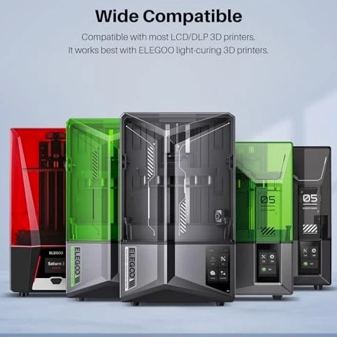 8K Water Washable 3D Printer Resin, Low Viscosity High Precision 405nm UV-Curing